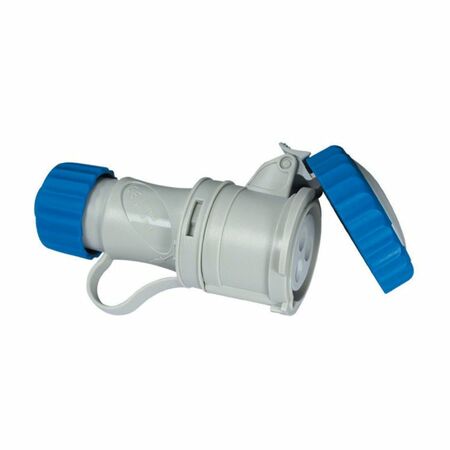 Presa Industriale Argo CEE 71140 Fanton, per impianti elettrici, 2P+T 16A 230V 6h IP67, cablaggio rapido, Plastica colore blu