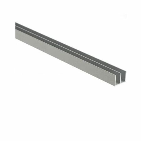 Profilo doppia U MECC.AL, dimensione 20x18x1 mm, lunghezza 2000 mm, Alluminio finitura Argento Anodizzato