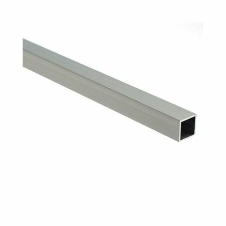 Profilo a tubo quadro MECC.AL, dimensione 20x20x1 mm, lunghezza 2000 mm, Alluminio finitura Argento Anodizzato