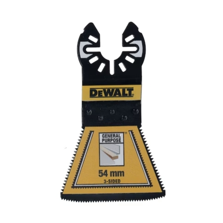 Lama a 3 lati DT20773-QZ Dewalt per utensile multifunzione, larghezza 54 mm, denti materiale Bi-Metal