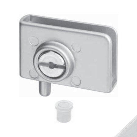 Cerniera CF01173 Confalonieri per anta in vetro spessore 6 mm Sinistra, diametro perno 7,5 mm, dimensioni 38x24 mm, finitura Cromo Lucido