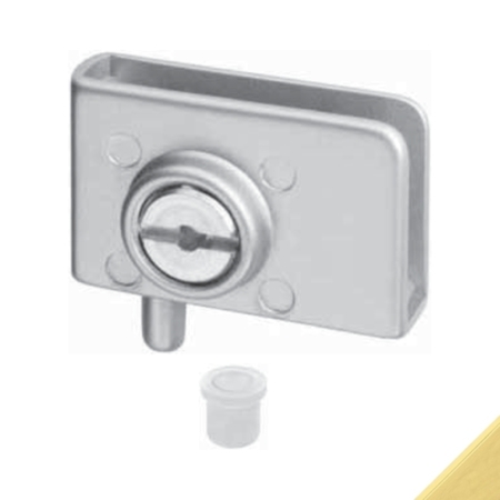 Cerniera CF01173 Confalonieri per anta in vetro spessore 6 mm Sinistra, diametro perno 7,5 mm, dimensioni 38x24 mm, finitura Oro