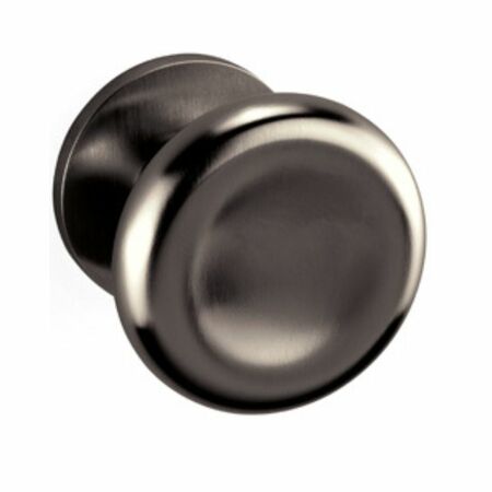 Pomolo tondo Paddle Olivari, per porta ingresso, rosetta tonda fissa, impugnatura 63 mm, Ottone finitura SuperAntracite Satinato