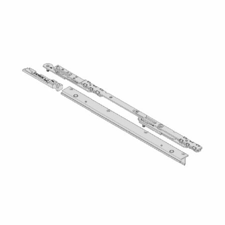 Kit forbici di scorrimento M61100 Agb Galileo Pro per complanare scorrevole legno e Pvc, larghezza 1301-1650 mm, mano sinistra, Acciaio finitura Silver
