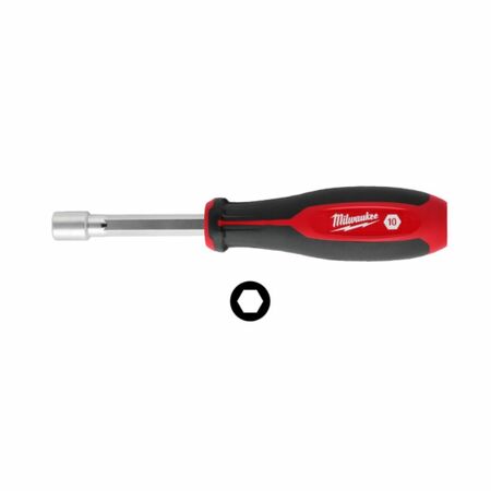 Giravite cavo a bussola Milwaukee non magnetico, attacco esagonale, diametro 5 mm, finitura Cromata
