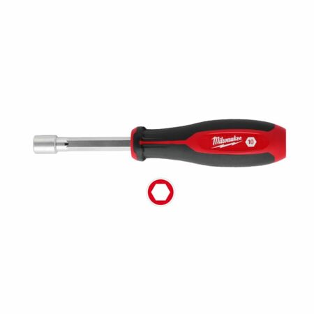 Giravite cavo a bussola Milwaukee non magnetico, attacco esagonale, diametro 6 mm, finitura Cromata