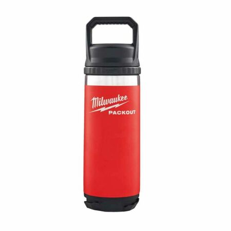 Borraccia Packout Milwaukee, isolamento termico doppia parete, capienza 532 ml, Acciaio Inox 18/8 colore Rosso