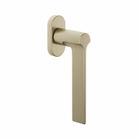Maniglia martellina Dk Ginkgo Dnd GK22V per serramento, lunghezza quadro 7x40 mm, Ottone finitura PVD Oro Champagne Satinato
