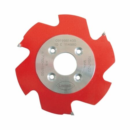 Fresa Widia Lamello per fresatrice Zeta P2, diametro 100,9x7x22 mm, denti Z3, spessore 7 mm, diametro foro 22 mm