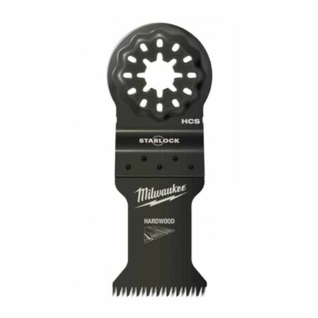 Lama HCS Milwaukee per utensile multifunzione, per taglio legno duro dal pieno, dimensioni 35x42 mm