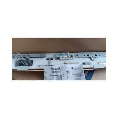 Kit ferramenta per porta Modula 1200, Acciaio e Zama finitura Cromato Satinato