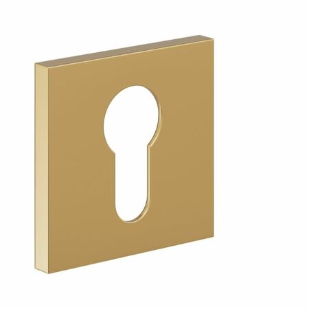Bocchetta quadra Le Fabric foro Yale, dimensioni 50x50x5 mm, finitura Ottone Naturale