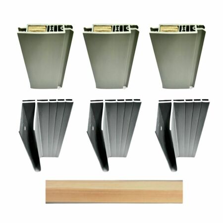 Kit telaio termoacustico Facile Mungo per finestra, dimensione 95x1430x1640 mm, battuta 55 mm, materiale Pvc finitura Grigio