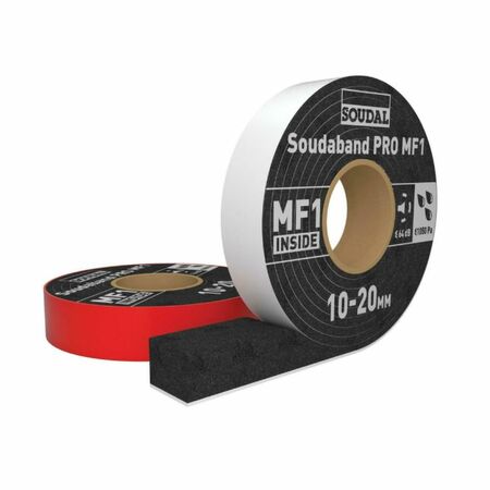 Nastro Soudaband Pro MF1 Soudal per posa serramento, termo espandente multifunzione, larghezza 63 mm, fuga 6-15 mm, rotolo 8 m