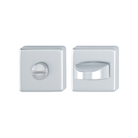Nottolino Wc quadro 52KS Hoppe per porta interna, dimensioni 52x9 mm, quadro 5-8 mm, Alluminio finitura Argento F1