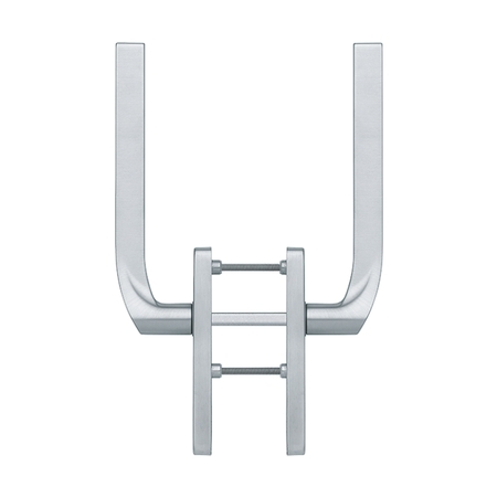 Maniglione a coppia Firenze Hoppe per alzante scorrevole, foro Yale, spessore porta 75-80 mm, Ottone finitura Cromo Satinato Resista F41-R