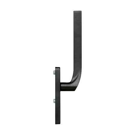 Maniglione singolo Firenze Hoppe per alzante scorrevole, lato interno, foro Yale, Ottone finitura Nero Satinato Resista F96-1-R