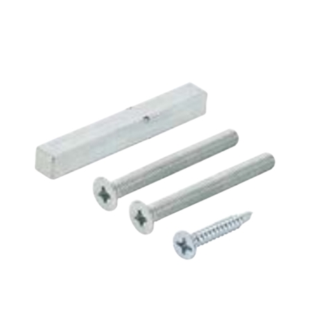 Set fissaggio Hoppe per maniglia singola con Ergo20 su portafinestra scorrevole, sporgenza quadro 42-43 mm, finitura Zincato