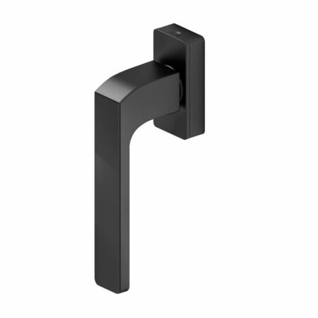 Maniglia martellina DK Lisa 732 Reguitti per ribalta, rosetta rettangolare 62x31 mm, Alluminio finitura Nero Opaco