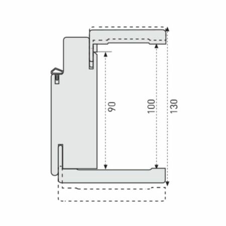 Coppia montanti Idra Door Xe, dimensione 2100x108 mm, raggio 3 mm, mano destra, Multistrato finitura Laccato Bianco Z13