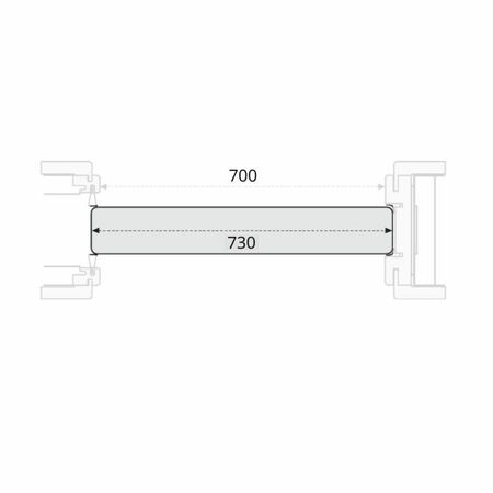 Pannello per porta scorrevole Sirio Door Xe, dimensione 700x2100 mm, finitura Laccato Bianco Z13