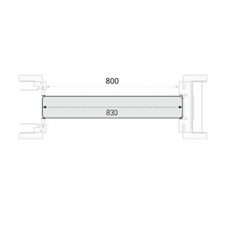 Pannello per porta scorrevole Sirio Door Xe, dimensione 800x2100 mm, finitura Laccato Bianco Z13