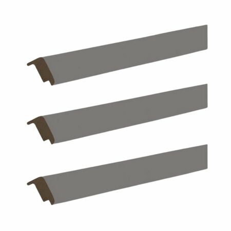 Kit angolari Door Xe per porta blindata, asta da 2250, confezione da 3 pz, multistrato finitura Laccato Grigio Tortora Z15