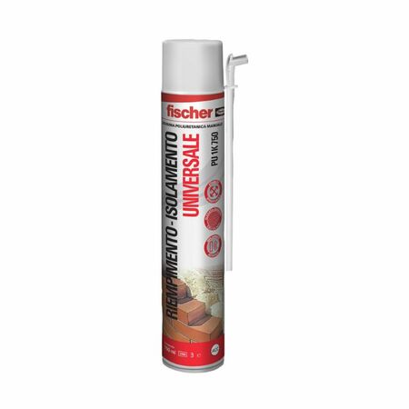 Schiuma Universale PU 1K Fischer per montaggio e isolamento, poliuretanica, bombola 750 ml manuale, finitura Champagne