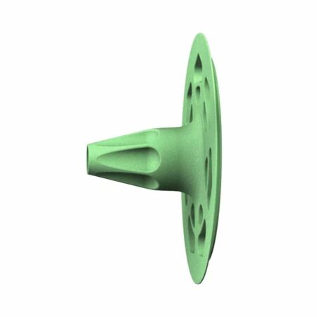 Rondella TermoFix H Fischer per pannelli isolanti, diametro 60 mm, inserto Tx 30, Polipropilene finitura Verde