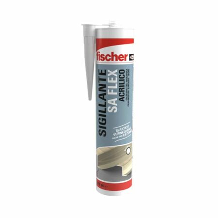 Sigillante acrilico SA Flex Fischer per applicazioni interne ed esterne a finitura liscia, cartuccia 310 ml, finitura Bianco