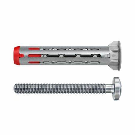 Tassello DuoHM 5x55 S Fischer per lastre di cartongesso, spessore da 9,5 a 30 mm, diametro foro 10 mm, Bimateriale finitura Grigio