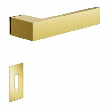 Maniglia Infinito DND IF01P per porta, rosetta e bocchetta rettangolare 50x25 mm foro Patent, Ottone finitura Lucido