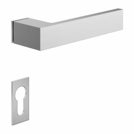 Maniglia Infinito DND IF01Y per porta, rosetta e bocchetta rettangolare 50x25 mm foro Yale, Ottone finitura Cromo Satinato