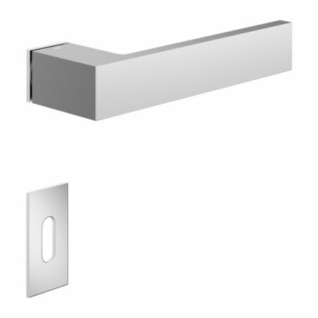 Maniglia Infinito DND IF01P per porta, rosetta e bocchetta rettangolare 50x25 mm foro Patent, Ottone finitura Cromo Lucido