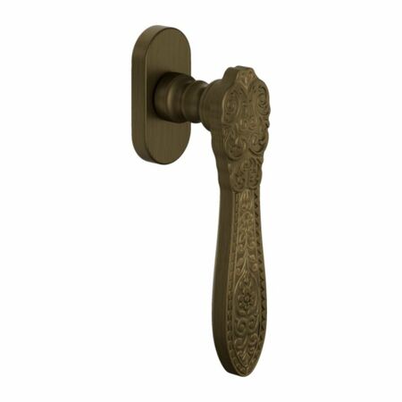 Maniglia martellina Dk Florenza Dnd 521V per serramento, lunghezza quadro 7x40 mm, Ottone finitura Bronzo Satinato Opaco
