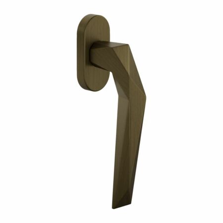 Maniglia martellina Dk Luxury Dnd LU22V per serramento, lunghezza quadro 7x40 mm, Ottone finitura Bronzo Satinato Opaco