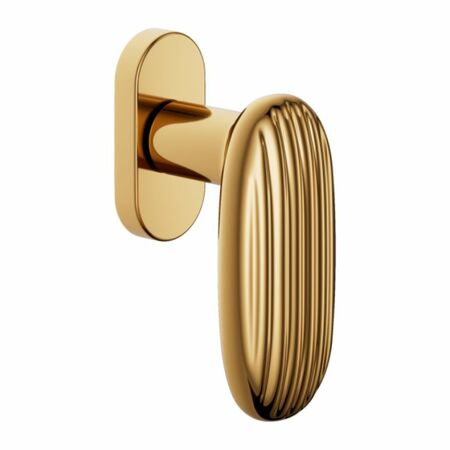 Maniglia martellina Dk Madeleine Dnd MA22V per serramento, lunghezza quadro 7x40 mm, Ottone finitura PVD Oro Antico Lucido