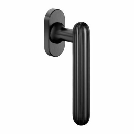 Maniglia martellina Dk Zeppelin Dnd ZP22V per serramento, lunghezza quadro 7x40 mm, Ottone finitura PVD Grafite Satinato