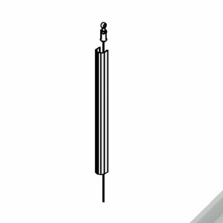 Kit prolungamento asta superiore Alpha 07A64 Cisa per maniglione antipanico, altezza 2330 mm, finitura Grigio Ral 9006