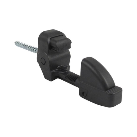 Fermapersiana automatico ACA T1 Torbel, spessore anta 70-92 mm, fissaggio a vite 115 mm, Nylon finitura Nero