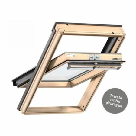 Finestra Energy Velux GGL a bilico manuale per tetto a falda, doppio vetro, dimensioni 978x1340 mm, Legno finitura Naturale