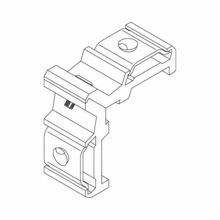Squadretta Kameldue 00330 Giesse per giunzione serramento, profilo Allco5, a scatto, dimensioni 43x25,1 mm, Alluminio finitura Grezzo
