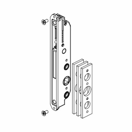 Movimento bidirezionale 01025K Giesse per apertura esterna, lunghezza 140 mm, abbinabile profilo CU, materiale Zama finitura Silver Plus