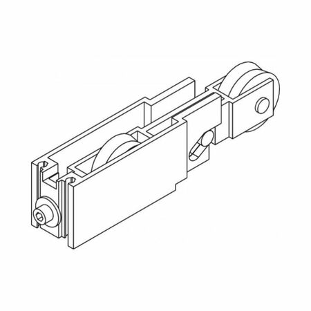 Kit 4 carrelli Carrera 03152 Giesse, per finestra scorrevole, lunghezza 149,3 mm, portata 120 Kg, materiale Acciaio e Poliammide
