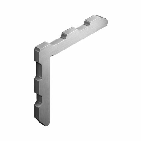 Squadretta di allineamento 00363 Giesse per squadretta a scatto, profilo Allco5, dimensioni 5,1x10 mm, Alluminio finitura Grezzo