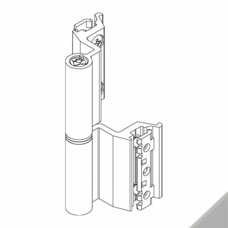 Cerniera Flash Base 00134U Giesse per finestra, profilo ALLCO5S, altezza 93 mm, portata 75-85 Kg, Alluminio finitura Argento