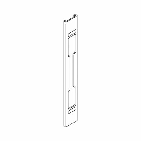 Coprifrontale 02151 Giesse per catenaccio Pesos, larghezza 20 mm, materiale Alluminio finitura Bianco Ral 9010