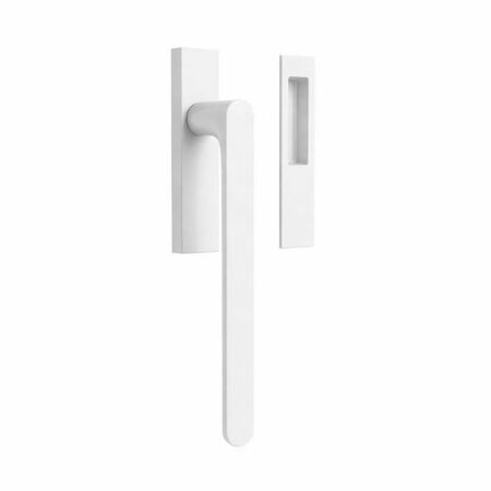Maniglione One Mood Colombo Design CC113 Q per alzante scorrevole, con conchiglia 32x151 mm, Ottone finitura Bianco C15
