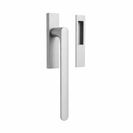 Maniglione One Mood Colombo Design CC113 Q per alzante scorrevole, con conchiglia 32x151 mm, Ottone finitura Silver C61