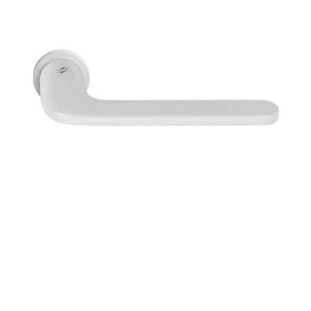 Maniglia Roboquattro ID41 RSB/0 Colombo Design per porta, rosetta Zero evolution, senza bocchetta, finitura Biancomat